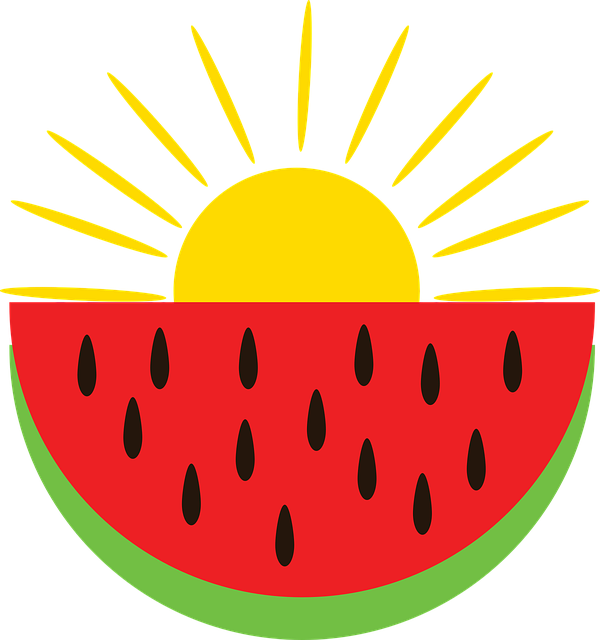 Free download Red Watermelon The Sun Is Shining - Free vector graphic on Pixabay free illustration to be edited with GIMP free online image editor