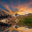 reflection photo of trees and mountain  screen for extension Chrome web store in OffiDocs Chromium