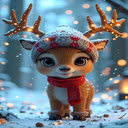 Reindeer wallpaper  screen for extension Chrome web store in OffiDocs Chromium