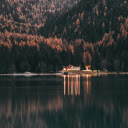 Relaxing scene between lake and forest  screen for extension Chrome web store in OffiDocs Chromium