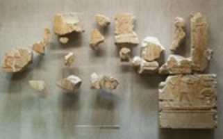 Free download Relief scene from the tomb of Queen Neferu: fragments from two registers showing male and female attendants moving to the right free photo or picture to be edited with GIMP online image editor