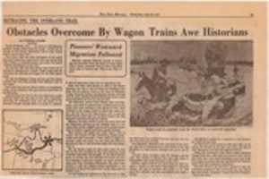 Free download Retracing the Overland Trail: obstacles overcome by wagon trains awe historians (San Jose Mercury, June 22, 1977) free photo or picture to be edited with GIMP online image editor