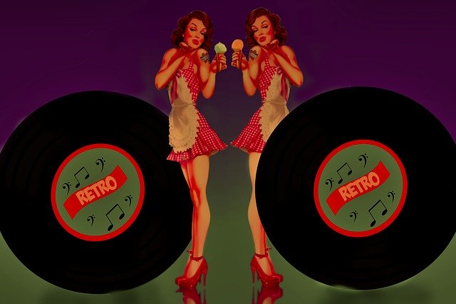 Free download Retro Background Record -  free illustration to be edited with GIMP free online image editor
