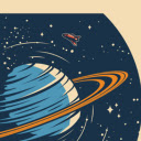 Retro Space Travel Poster  screen for extension Chrome web store in OffiDocs Chromium