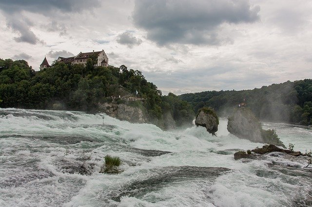 Unduh gratis Air Terjun Rhine Falls Schaffhausen - foto atau gambar gratis untuk diedit dengan editor gambar online GIMP