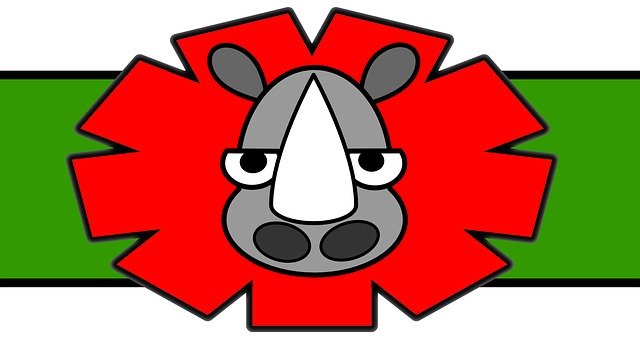 Free download Rhinoceros Red Green -  free illustration to be edited with GIMP free online image editor