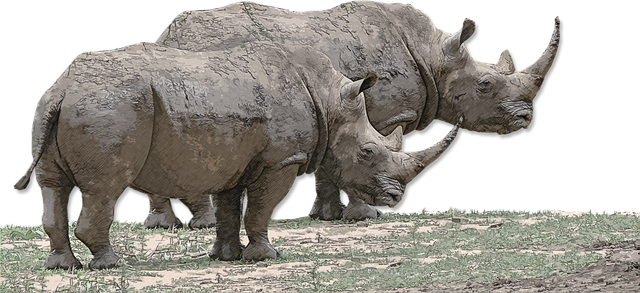 Template Photo Rhino Wild Nature -  for OffiDocs