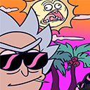 Rick AND Morty: Big Rick ART Theme 2017  screen for extension Chrome web store in OffiDocs Chromium