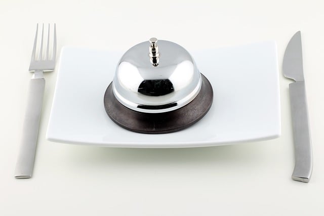 Free graphic ring bell cutlery plate concept to be edited by GIMP free image editor by OffiDocs