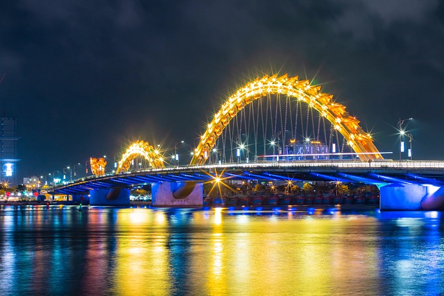 Free download river bridge night evening free picture to be edited with GIMP free online image editor