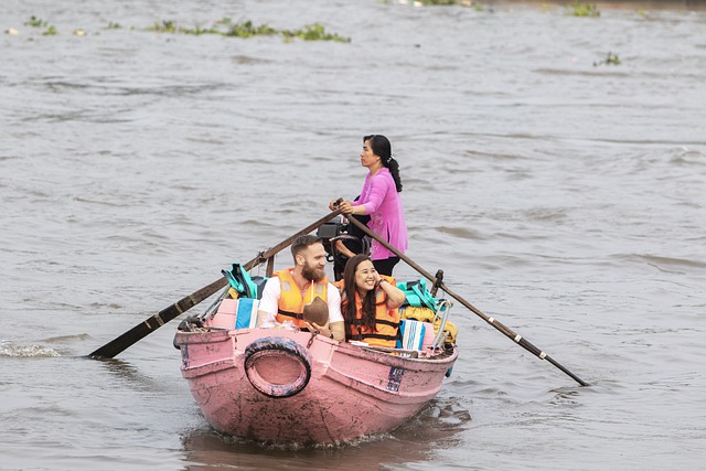 Free download river floating market canoe people free picture to be edited with GIMP free online image editor