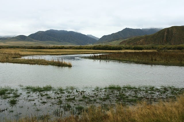 Free download river grassland nature mountain free picture to be edited with GIMP free online image editor