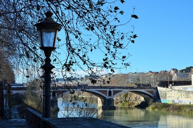 Descărcare gratuită River Lamppost Winter - fotografie sau imagine gratuită pentru a fi editată cu editorul de imagini online GIMP