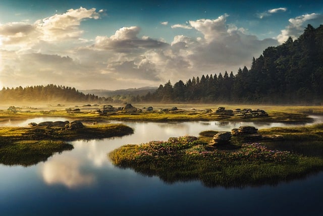 Free download river landscape fantasy free picture to be edited with GIMP free online image editor