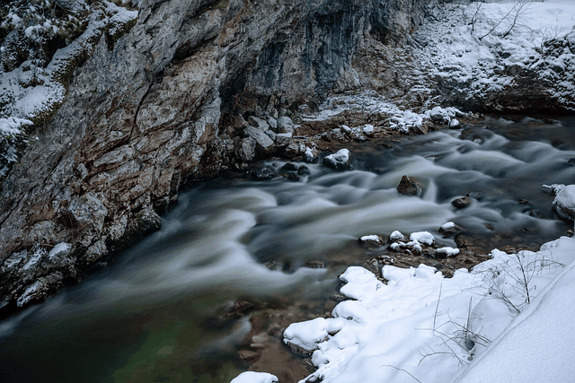 Free download river rocks water snow winter free picture to be edited with GIMP free online image editor