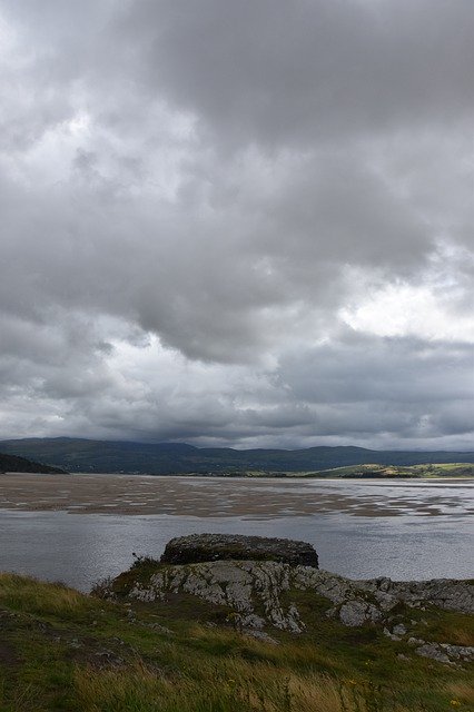 Free download Riverside Moody Sky Clouds -  free photo or picture to be edited with GIMP online image editor