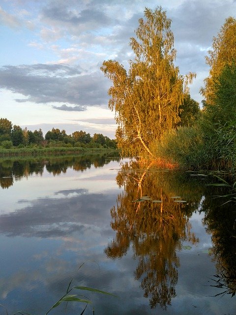 Free download River Sunset Landscape -  free photo or picture to be edited with GIMP online image editor