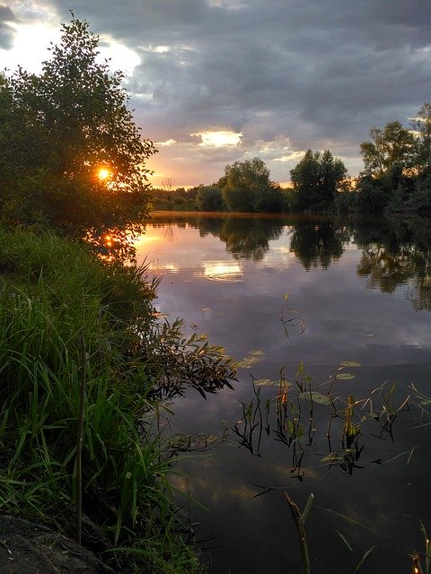 Descărcare gratuită River Sunset Nature - fotografie sau imagini gratuite pentru a fi editate cu editorul de imagini online GIMP
