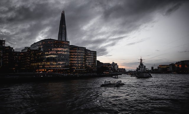 Free download river thames london sunset shard free picture to be edited with GIMP free online image editor