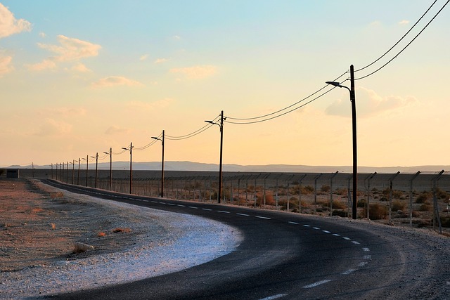 Free download road desert power line ein yahav free picture to be edited with GIMP free online image editor