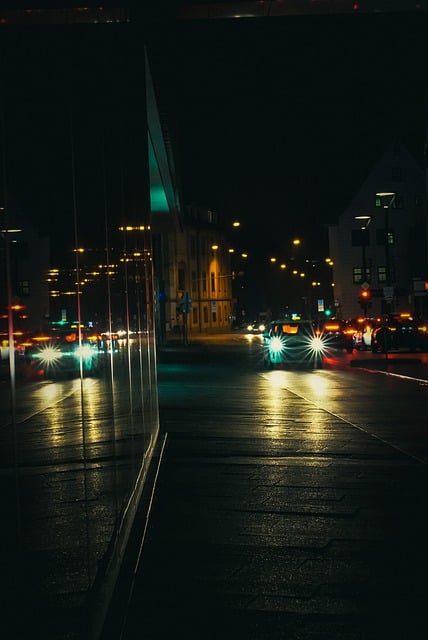 Free download road lights reflection free picture to be edited with GIMP free online image editor