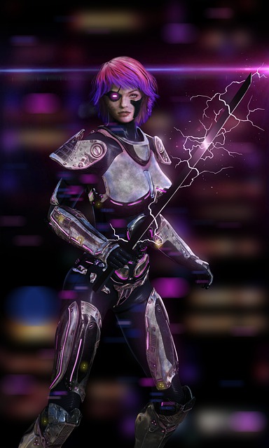 Free download robot cyborg sword woman free picture to be edited with GIMP free online image editor