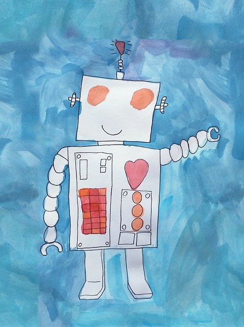 Free download robot painting watercolor friend free picture to be edited with GIMP free online image editor
