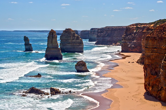 Free download rock 12 apostles sea ocean beach free picture to be edited with GIMP free online image editor