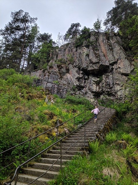 הורדה חינם Rock Cliff Stairs - תמונה או תמונה בחינם לעריכה עם עורך התמונות המקוון GIMP