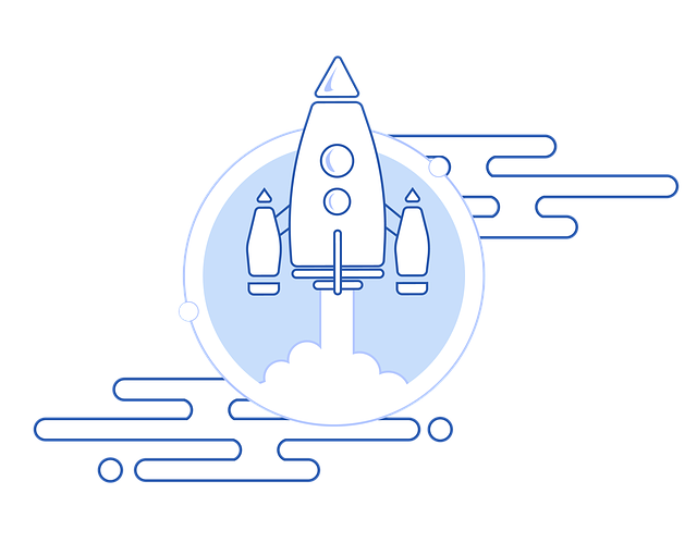 Muat turun percuma Rocket Blue Space - ilustrasi percuma untuk diedit dengan editor imej dalam talian percuma GIMP