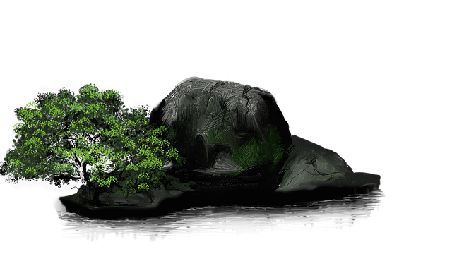Free download Rock Island Tree -  free illustration to be edited with GIMP free online image editor