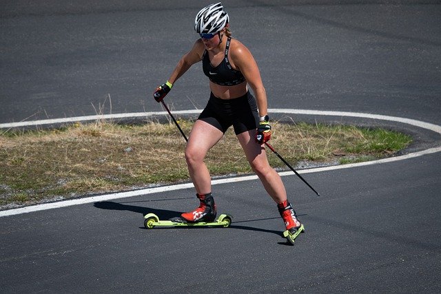 Free graphic roller skiing athlete sportswoman to be edited by GIMP free image editor by OffiDocs