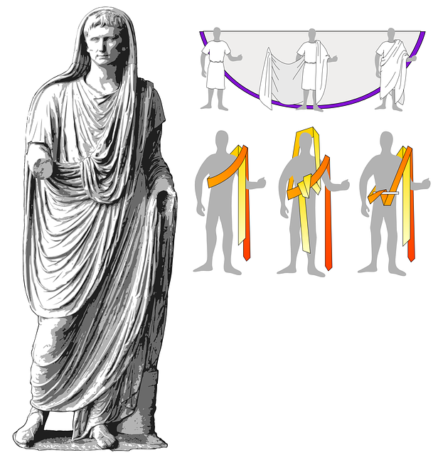 Free download Roman Toga Tying How - Free vector graphic on Pixabay free illustration to be edited with GIMP free online image editor