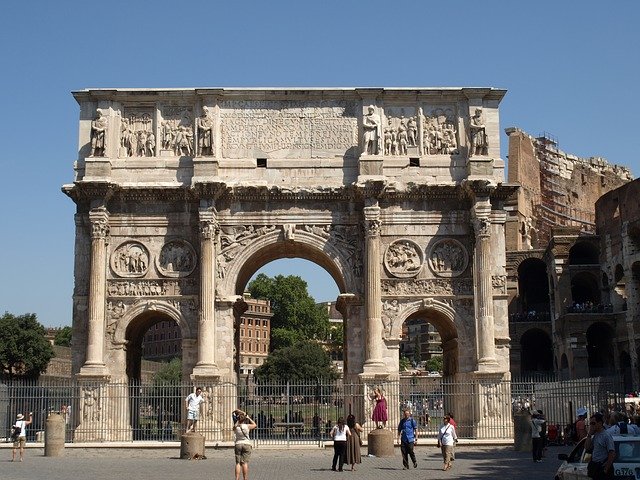 Gratis download Rome Arch Of Constantine Via - gratis foto of afbeelding om te bewerken met GIMP online afbeeldingseditor