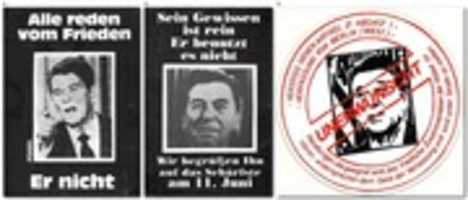 Free download Ronald Reagan Berlinbesuch 1982 Gegenkampagne free photo or picture to be edited with GIMP online image editor