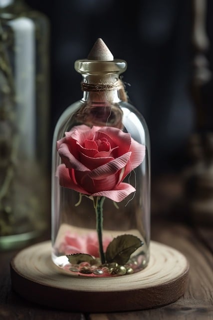 Free download rose glass bottle flower building free picture to be edited with GIMP free online image editor