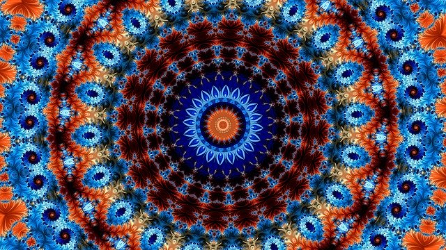 Free download Rose Kaleidoscope Art Ornament -  free illustration to be edited with GIMP free online image editor