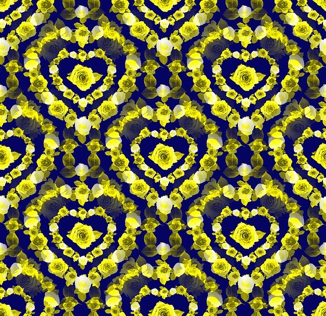 Free download Rose Pattern Roses Heart -  free illustration to be edited with GIMP free online image editor
