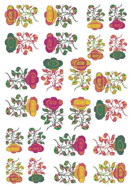 Free download Roses Rose Pattern Background -  free illustration to be edited with GIMP free online image editor