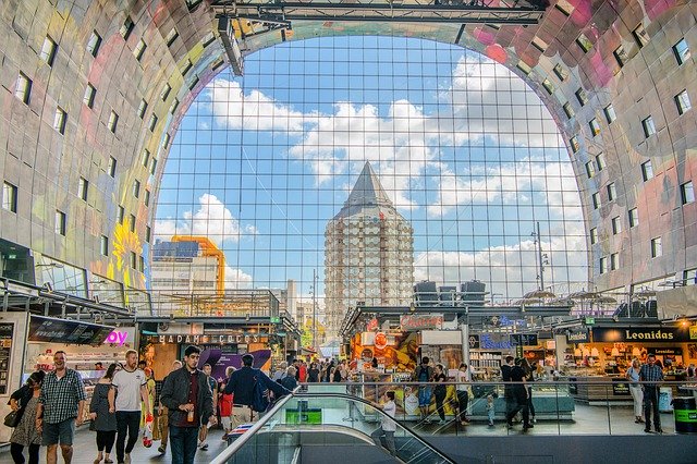 無料ダウンロードロッテルダム市市場ホール-GIMPオンライン画像エディタで編集できる無料の写真または画像