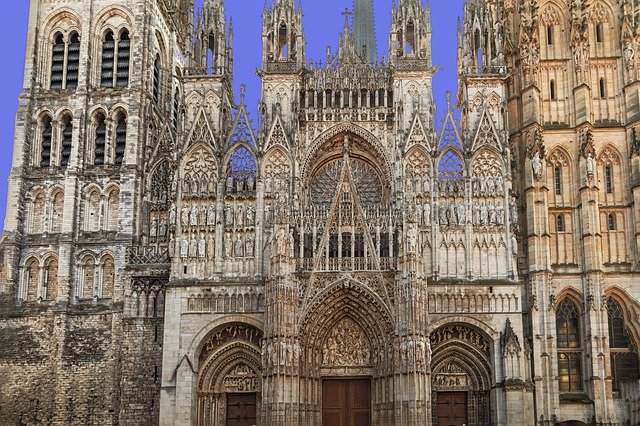 Download grátis Rouen Cathedral France - foto ou imagem grátis para ser editada com o editor de imagens online GIMP