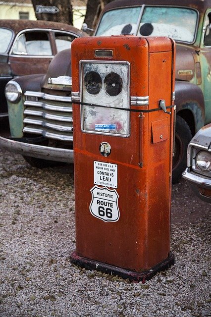 Бесплатно скачать Route66 Gas Pump - бесплатное фото или изображение для редактирования с помощью онлайн-редактора изображений GIMP