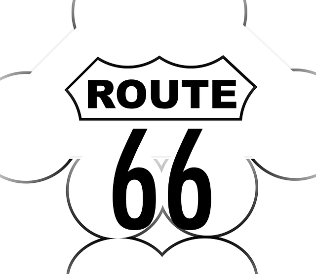Free download Route 66 Highway - Free vector graphic on Pixabay free illustration to be edited with GIMP free online image editor