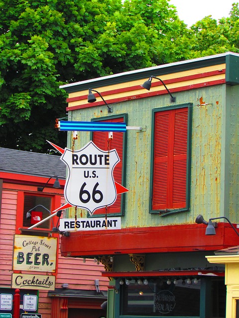 Free download route 66 maine restaurant business free picture to be edited with GIMP free online image editor