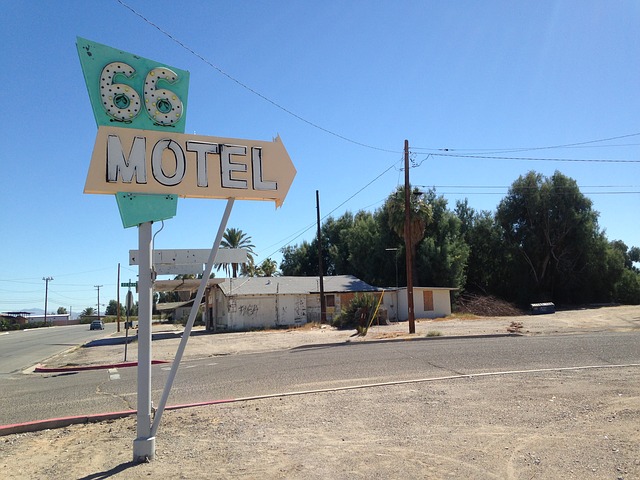 Free download route 66 motel old sign signpost free picture to be edited with GIMP free online image editor