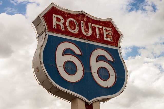Free download route 66 sign highway road drive free picture to be edited with GIMP free online image editor