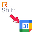 RShift to Google Calendar  screen for extension Chrome web store in OffiDocs Chromium