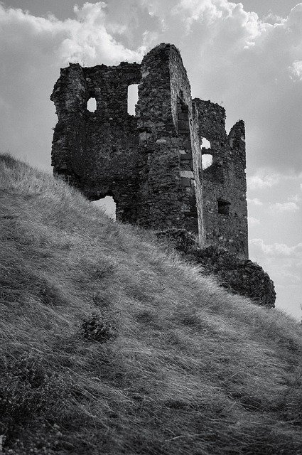 Free download Ruins Castle Blue -  free photo or picture to be edited with GIMP online image editor