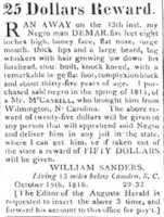 Free download Runaway Slave Advertisement Demar 1816 Camden, South Carolina   free photo or picture to be edited with GIMP online image editor