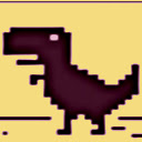 Running Dinosaur Game  screen for extension Chrome web store in OffiDocs Chromium